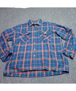 Vintage Backpacker Flannel Shirt Men XL Blue Long Sleeve Button Down - £29.58 GBP
