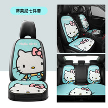 Hello Kitty Cartoon Car Seat Covers Set Universal Car Interior Blue Summer 7pcs - £110.08 GBP