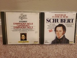 Lot of 2 Schubert CDs: Symphony No. 8 &quot;Unfinished&quot; and Masters of Classical Musi - £6.71 GBP