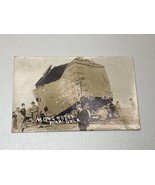 Anitque RPPC Train Wreck Miami, Okla. AZO Unposted 1904-18 Era Photo Card - £16.35 GBP