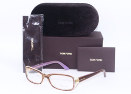 NEW TOM FORD TF 5213 050 CLEAR BROWN PURPLE AUTHENTIC FRAMES EYEGLASSES ... - $64.52
