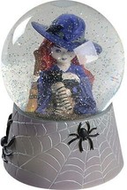 Lenox Halloween Winnie The Witch Water Globe Lighted Fishnet Spider Rare NEW - £27.02 GBP