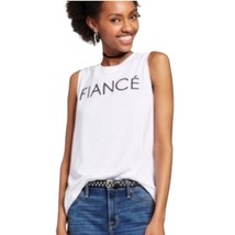 FIANCÉ White Tank Top Women’s Small Soft Spring Summer Shirt Modern Lux ... - £7.73 GBP