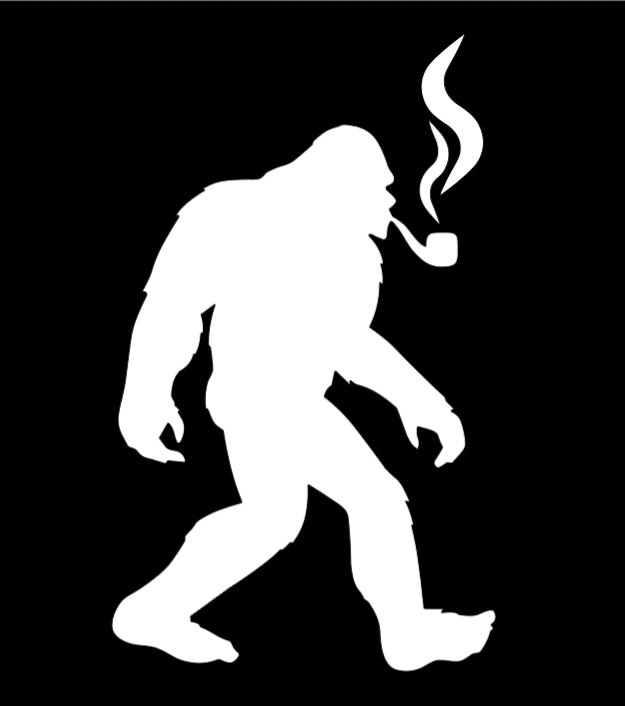 Bigfoot Sasquatch Yeti Smoking Pipe Funny DieCut Vinyl Window Decal Stic... - $4.27+
