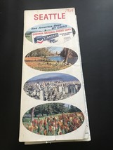 1968 CHEVRON Road Map WASHINGTON Seattle Tacoma Spokane Olympia Puget Sound - $4.99
