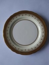 Aynsley Bone China Salad Plate 8 1/8&quot; Ivory Embossed Gold Gilt #7341 - £12.32 GBP