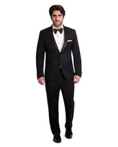 Ike Behar Super 120&#39;s Wool 2-Button Notch Lapel Tuxedo and Pants Slim Fit - £317.81 GBP