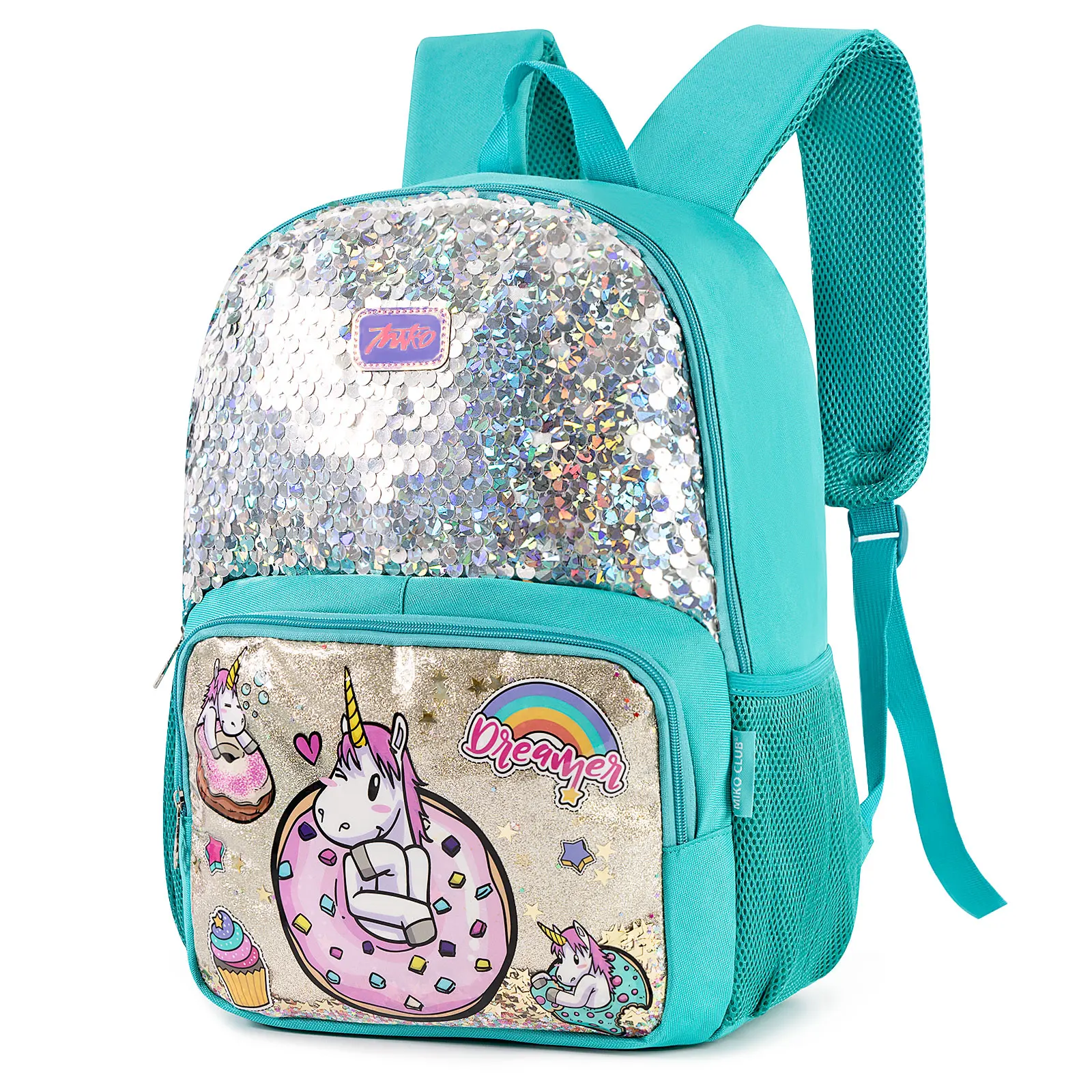  Glitter Sequins Kawaii Bookbag Cute Satchel Bag School  Backpack for Girls Lapt - £109.73 GBP