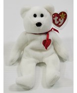 MM) TY Beanie Babies Valentino Stuffed Bear February 14, 1994 - White - £6.20 GBP