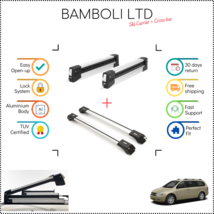 Bamboli 29.5&quot; Ski Carrier &amp; Silver Cross Bar Set For Kia Carnival 04-14 4pcs - £192.75 GBP