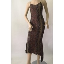 OZBEK Vintage Rare Multi Shade Snake Print Asymmetric Hem Dress (Size 4) - £314.72 GBP