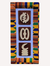 Vintage Hand carved Kente African Ghana Adinkra Symbols Decorative Wall Frame - £43.90 GBP