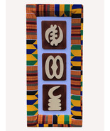 Vintage Hand carved Kente African Ghana Adinkra Symbols Decorative Wall ... - $74.98 CAD