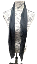 Talbots Black 100% Silk Scarf With Sequins 61” X 6” New With Tags Formal Dress - £25.82 GBP