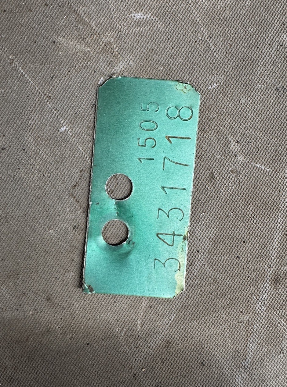 1964-1965 Dodge Coronet Satellite Windshield Wiper Motor Tag GTX Dart Ba... - $74.22