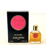 Vintage Jean Patou Divine Folie Miniature Perfume Almost Full 0.20oz Tra... - £34.60 GBP