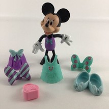 Disney Minnie Mouse Doll Snap N Style Bow-tique Pose Figure Dress Shoes Mattel  - £13.48 GBP
