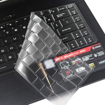Premium Clear Keyboard Cover For Msi Gs65 Gf63 Stealth Thin 15.6&quot;/Msi Ps... - £11.72 GBP