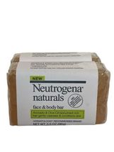 Neutrogena Naturals Face & Body Bar Cleanser Avocado Oil Rich 3.5 oz Two Pack - £34.07 GBP