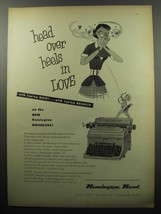 1951 Remington Rand Noiseless Typewriter Ad - Head over heels in love - $18.49