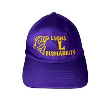 Lions Hat Baseball Cap Purple Adjustable Fishing Fishability - £10.06 GBP