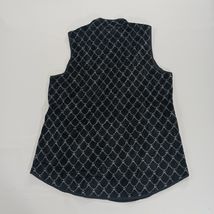 Charter Club Petite Girls/Women's Black Full Zip Sleeveless Vest Pockets Size PM image 2