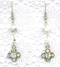 Women New Clover Clear White Swarovski Elements Crystal Gemstone Pierced Earring - £7,895.76 GBP