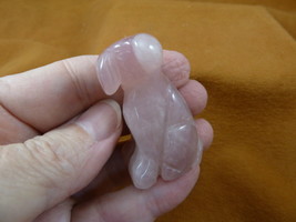 Y-DOG-AI-561 Rose Quartz WIRE FOX AIREDALE Terrier dog gemstone carving ... - £11.22 GBP
