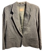 Pendleton Women’s Blazer Jacket One Button 100% Wool Gray Size 16 Long S... - $19.80