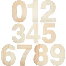 Unfinished Wooden Numbers For Crafts, 0-9 (12 Inches, 10 Pieces) - £26.43 GBP