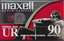 Maxell UR 90 Minute Blank Audio Cassette Tape Normal Bias NEW &amp; Sealed! - £2.31 GBP