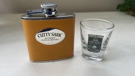 CUTTY SARK 3 Oz FLASK AND SHOT GLASS - £11.44 GBP