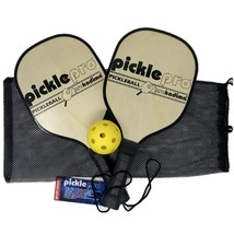Sport Design Pro Kadima Pickle Pro Set 2 Wooden Paddles 1 Ball Carrying ... - $27.08