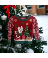 NWT 33 Degrees Girl’s Dog With Treats Christmas Sweater Red SIZE SMALL (7) - $37.84 CAD