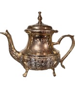 Moroccan teapot, Moroccan silver brass teapot,  teapot for Moroccan tea - $1,454.55 MXN