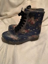 EUC Forever 21 Floral Combat Boot Size 8 - £17.15 GBP