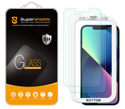 2X Tempered Glass Screen Protector For Iphone 13/13 Pro 6.1&quot; W/Installation Tray - £14.42 GBP