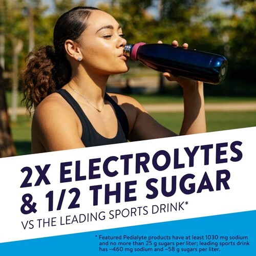 Pedialyte Fast Hydration *03/2025* Electrolyte Powder Packets, Grape, 8 ct Item image 3