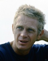 Steve McQueen 1963 portrait in blue sweat-shirt King of Cool 24x36 poster - £23.20 GBP