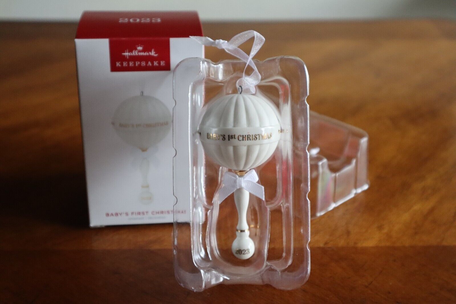 Hallmark Baby Rattle 2023 Hallmark Baby's First Christmas Rattle 2023 Porcelain Keepsake ...