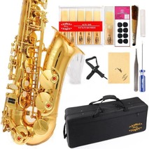 Glory Professional Alto Eb SAX Saxophone Gold Laquer Finish, Alto Saxoph... - £204.78 GBP