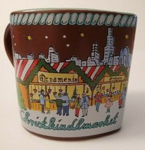 Christkindlmarket Chicago 2018 Heart Shaped Mug Cup Ich Liebe Green Interior - £7.79 GBP