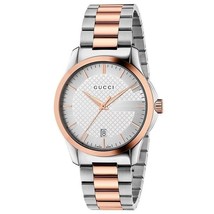 Gucci YA126473 Silver Dial Stainless Steel Strap Gents Watch - £459.94 GBP