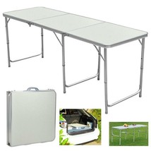 6Ft Folding Table Aluminum Alloy Portable Office Centerfold Home Patio Party - £73.76 GBP