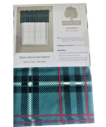 Christmas Plaid Valance 54x17&quot; Curtain Green Red Country Cabin Laurel Park - $23.49