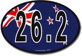 New Zealand Wavy Oval Marathon Sticker - $2.70