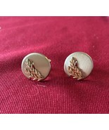 Men’s Signed Swank Gold Tone Cufflinks Two Tone Round Wheat Lot J110 - €20,15 EUR