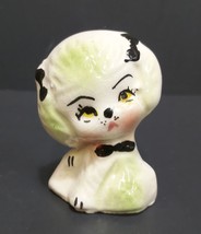 Vtg Anthropomorphic Dog Poodle Ceramic Figurine Green - £7.64 GBP