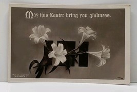Rppc Easter Gladness H Wessler Ny Lily Flowers Real Photograph Postcard F13 - £3.92 GBP