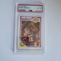 1989 89 Fleer Basketball Magic Johnson #77 Graded PSA EX-MINT 6 - £9.60 GBP